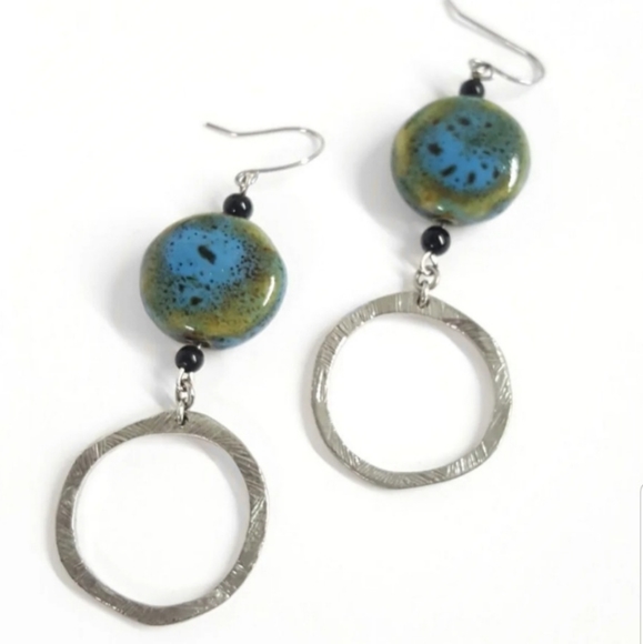 Silver Seaside Earrings - Picture 2 of 3